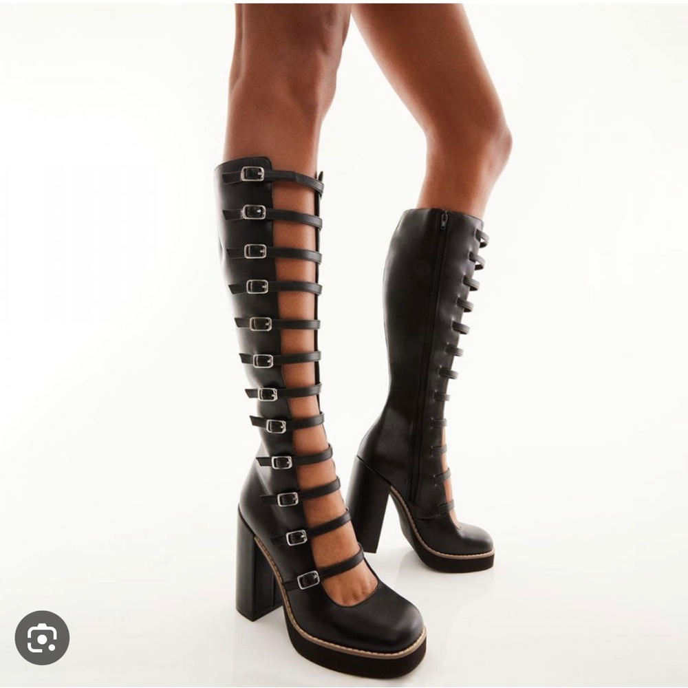 Steve Madden Tempo Black Mary Jane Boot size 7.5